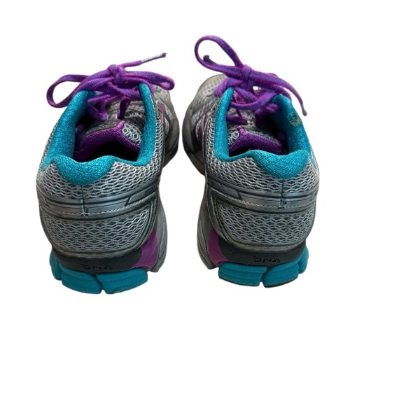 Brooks Women's Athletic Shoes in Gray and Purple with Teal Accents - Picture 4 of 10